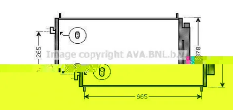 Конденсатор кондиционера HONDA CR-V (RE) (06-) (AVA) AVA COOLING HD5214D