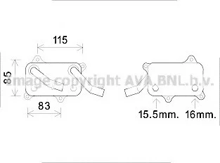 Радиатор масляный ML-CLASS W 163 (пр-во AVA) AVA COOLING MS3555 (фото 1)