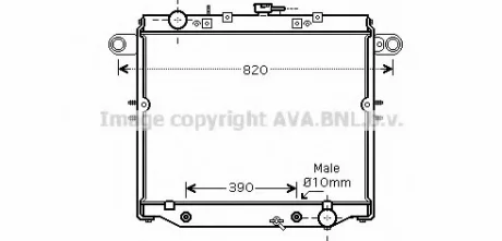 Радіатор охолодження двигуна Toyota LC100 Lexus LX470 98>07 AT AC+/- AVA AVA COOLING TO2329