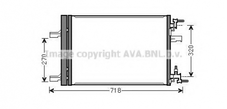 Конденсор Astra J 1.4 i * 10/09- (AVA) AVA COOLING OLA5500D