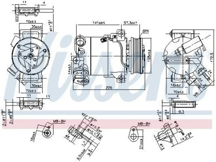 Компресор кондиціонера NISSENS 890215