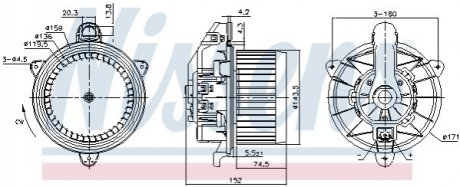 Вентилятор салона NISSENS 87495