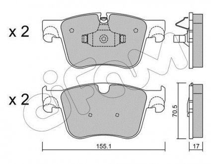 Фото klocki hamulc. citroen c4 picasso ii 13- przуd CIFAM 822-985-0 KLOCKI HAMULC. CITROEN C4 PICASSO II 13- PRZУD CIFAM 822-985-0