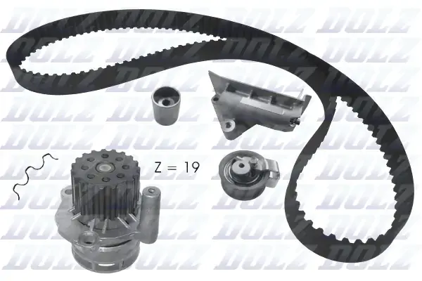 ZESTAW ROZRZҐDU Z PASKIEM + POMPA WODY AUDI SEAT VW DOLZ KD082 (фото 1)