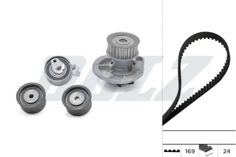 ZESTAW ROZRZҐDU Z PASKIEM + POMPA WODY OPEL DAEWOO DOLZ KD068