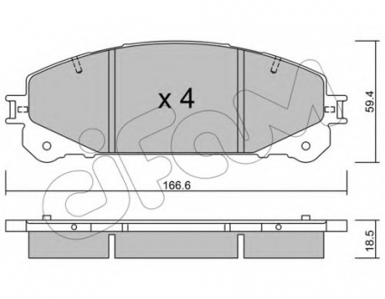 Фото klocki hamulc. toyota rav 4 iv 12- przуd CIFAM 822-938-1 KLOCKI HAMULC. TOYOTA RAV 4 IV 12- PRZУD CIFAM 822-938-1