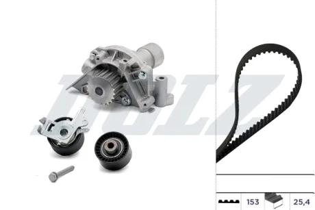 ZESTAW ROZRZҐDU Z PASKIEM + POMPA WODY CITROEN DOLZ KD056