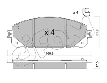 KLOCKI HAMULC. JEEP CHEROKEE 14- PRZУD CIFAM 822-1000-0