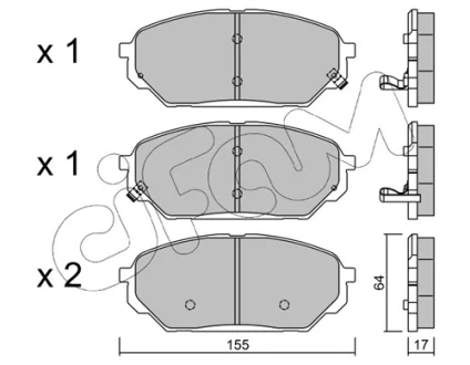 KLOCKI HAMULC. HYUNDAI IX55 08- PRZУD CIFAM 822-999-0