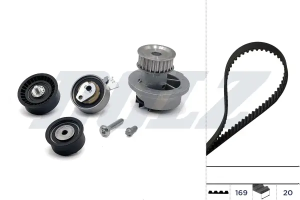 ZESTAW ROZRZҐDU Z PASKIEM + POMPA WODY OPEL DOLZ KD065 (фото 1)