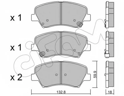 KLOCKI HAMULC. HYUNDAI I30 11- PRZУD CIFAM 822-944-0