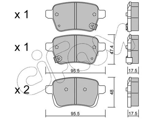 KLOCKI HAMULC. OPEL CORSA E 14- TYЈ CIFAM 822-1012-0 (фото 1)