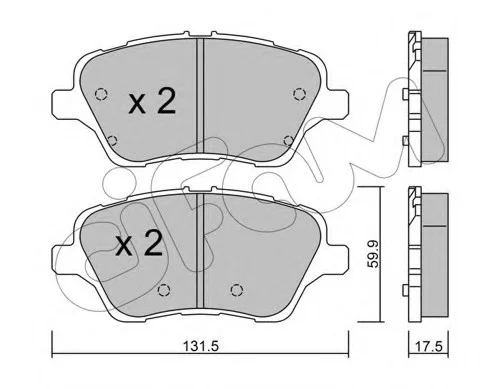 KLOCKI HAMULC. FORD B-MAX 12- PRZУD CIFAM 822-976-0 (фото 1)