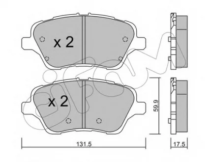 KLOCKI HAMULC. FORD B-MAX 12- PRZУD CIFAM 822-976-0