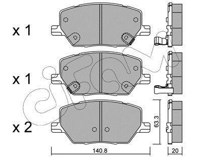 KLOCKI HAMULC. FIAT 500X 14- PRZУD CIFAM 822-1001-0