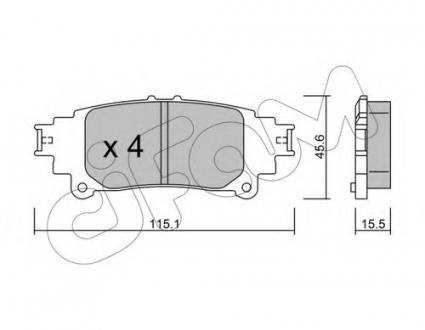 Фото klocki hamulc. lexus gs 12- tyј CIFAM 822-977-0 KLOCKI HAMULC. LEXUS GS 12- TYЈ CIFAM 822-977-0