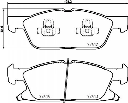Колодки тормозные дисковые BREMBO P 24 188 (фото 1)