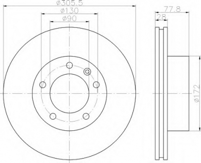 Тормозной диск HELLA 8DD 355 108-931