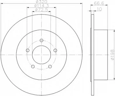 Тормозной диск HELLA 8DD 355 117-411