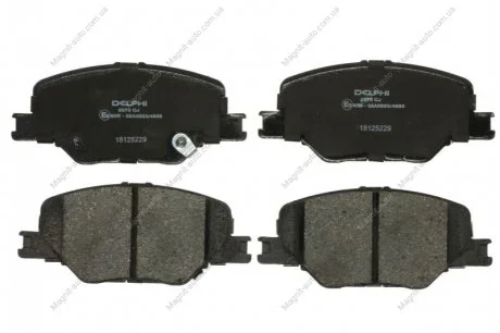 Klocek hamulcowy kpl. przód (16) OPEL INSIGNIA B, INSIGNIA B COUNTRY, INSIGNIA B GRAND SPORT 1.5-2.0D 03.17- DELPHI Delphi LP3370
