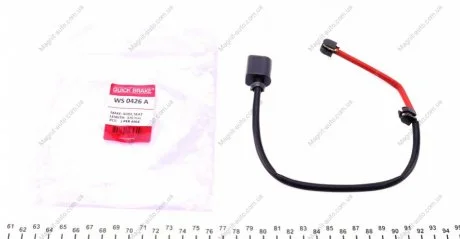 Датчик износа тормозных колодок передн AUDI A3, TT CUPRA FORMENTOR SEAT LEON, LEON SC, LEON ST 1.4H-2.5 07.09- QUICK BRAKE WS0426A