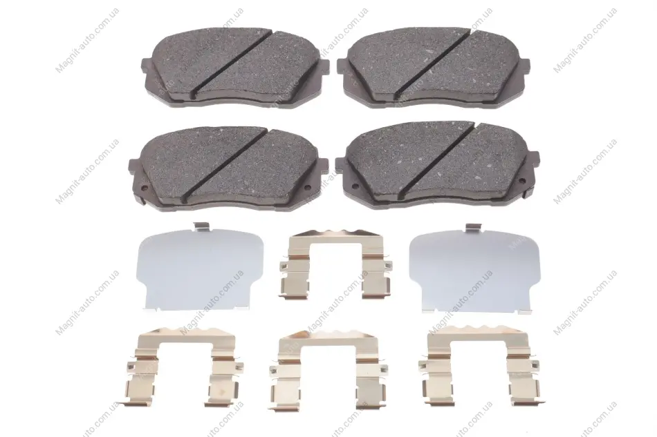 Комплект тормозных колодок передних, HYUNDAI I40 I, I40 I CW, IX35, KONA, SONATA VII, TUCSON KIA CADENZA II, CEE'D, CEED, OPTIMA, PRO CEE'D, PROCEED, SOUL II, SPORTAGE III 1.0-Electric 08.09- ATE 13.0460-5647.2 (фото 1)