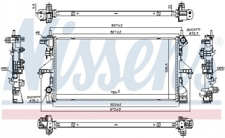 CHгODNICA WODY CITROEN JUMPER/FIAT DUCATO 2,3D/3,0D 15- NISSENS 606538 (фото 1)