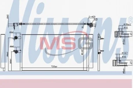 Интеркулер VOLVO XC90 II 2.0/2.0D/2.0H 09.14- NISSENS 940743