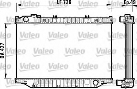 Радиатор, охлаждение двигателя Valeo 732415