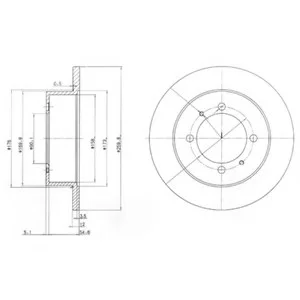 Тормозной диск DELPHI Delphi BG3609