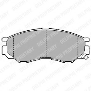 Комплект тормозных колодок, дисковый тормоз Delphi LP1010 (фото 1)