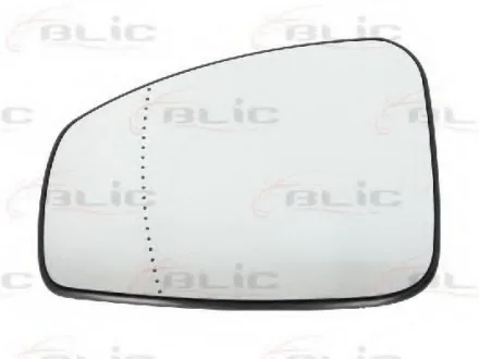 Стекло зеркала наружного лев (асферическое, обогрев.) RENAULT MEGANE III Ph I, MEGANE III Ph II, MEGANE III Ph III 11.08-09.15 BLIC 6102-09-056367P