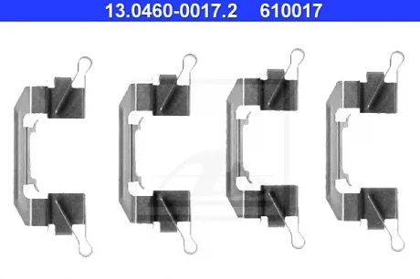 К/т монтажный колодок ATE 13.0460-0017.2
