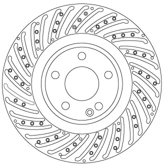 Диск гальмівний MERCEDES A(W176)/ B(W246)/GLA(X156) "F D=320mm "12>> TRW DF6633S