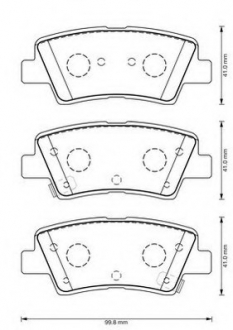 Комплект тормозных колодок, дисковый тормоз Jurid 573369JC (фото 1)