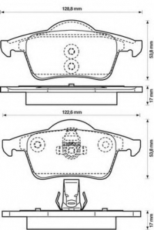 Комплект тормозных колодок, дисковый тормоз Jurid 573132JC (фото 1)