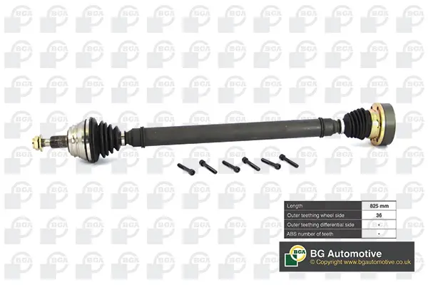 Напіввісь Golf/Octavia 1.6-2.0 97-09 (36z/825mm). BGA DS9618R (фото 1)