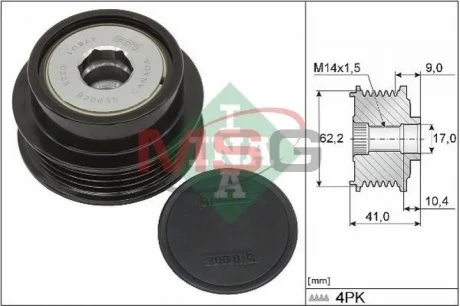 KOгO PASOWE ALTERNATORA TOYOTA 1,3/1,5535034210 INA 535033810