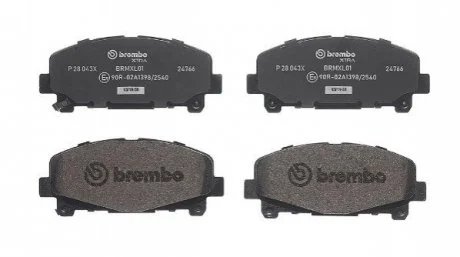 Комплект тормозных колодок из 4 шт. дисков BREMBO P28043X