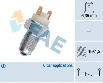 Выключатель, фара заднего хода FAE 41060