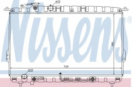 Радіатор охолоджування NISSENS 67028