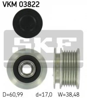 Муфта обгонная генератора (произ-во) SKF VKM 03822
