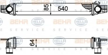 Радіатор наддуву HELLA 8ML 376 746-531