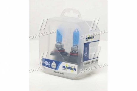 Лампа накаливания TWIN SET HB3 12V 65W RANGE POWER WHITE NARVA 48625S2