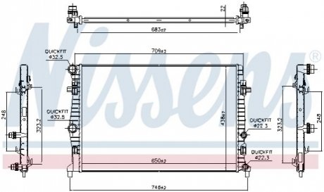 CHгODNICA WODY VW GOLF VII/AUDI A3/SKODA OCTAVIA 1,0-1,4 12- NISSENS 606218