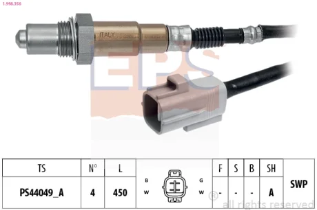 SONDA LAMBDA MITSUBISHI 1,5 LANCER 08- EPS 1-998-356