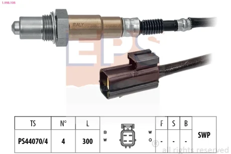 SONDA LAMBDA NISSAN MICRA III EPS 1-998-106
