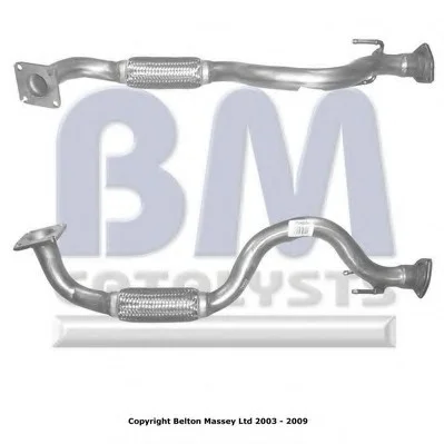Вихлопна труба передн (довжина:860мм) SEAT LEON, TOLEDO II VW BORA, BORA I, GOLF IV 1.6 02.00-06.06 BM CATALYSTS BM70455 (фото 1)