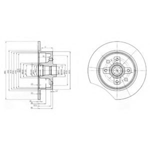 Гальмівний диск Delphi BG2571