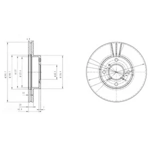 Тормозной диск DELPHI Delphi BG3341
